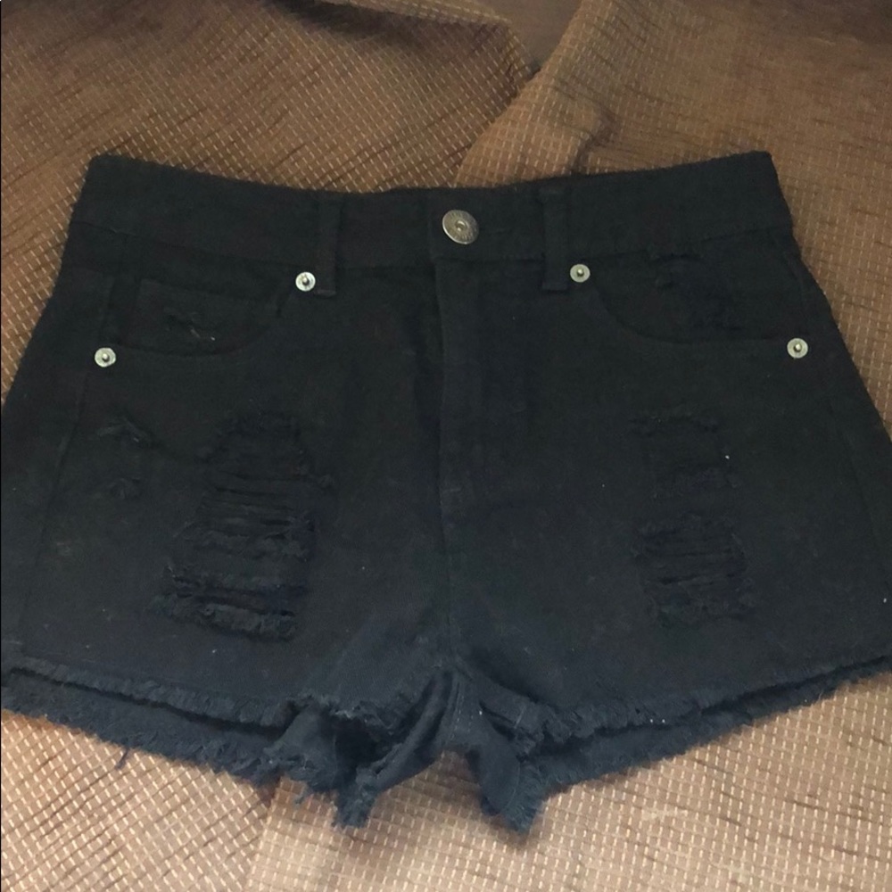Black High Waisted Shorts